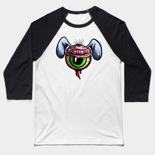 Eyeball Flying Rockabilly Tattoo Cartoon Style Eye Baseball T-Shirt